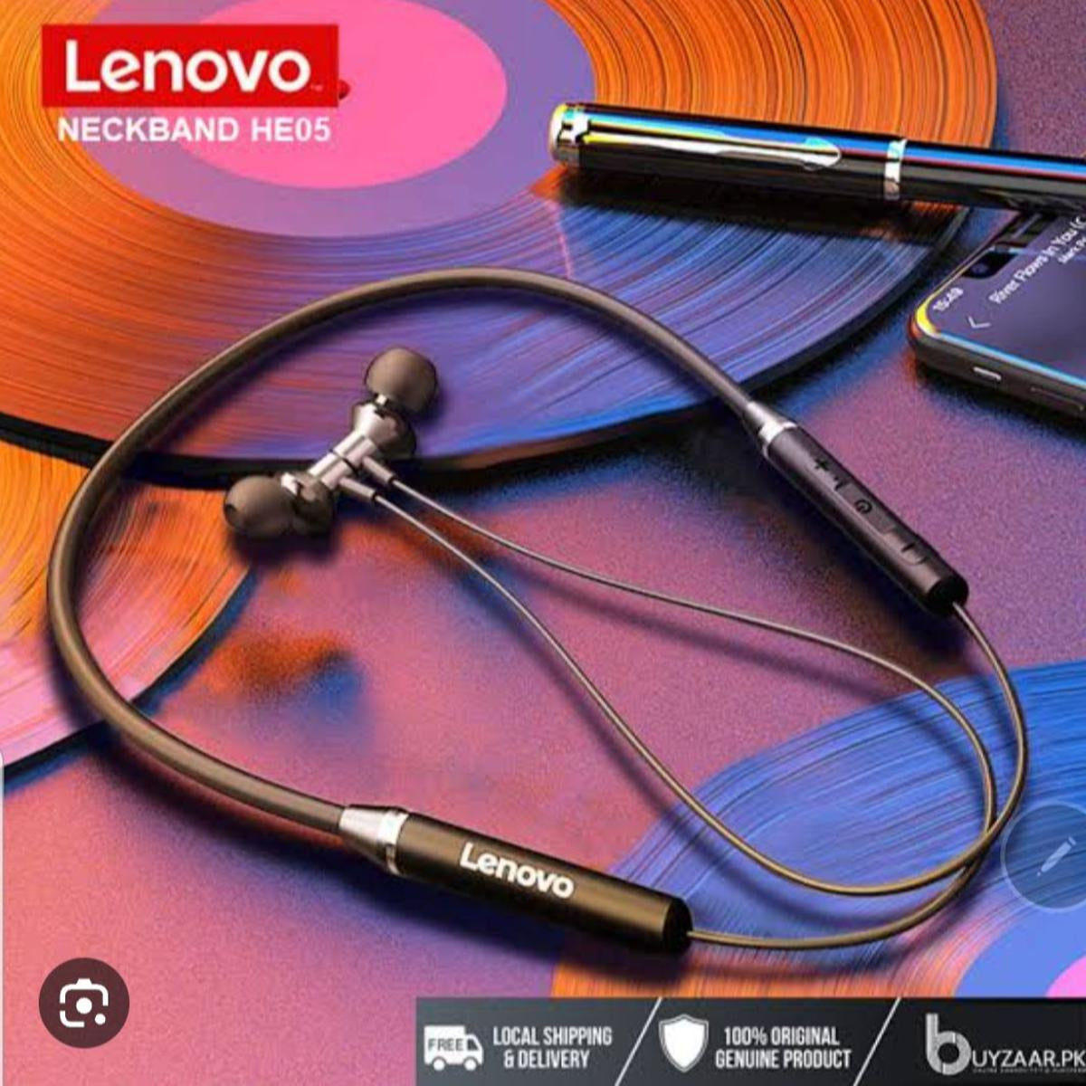 Branded Lenovo Neck Band Wireless Bluetooth Stereo Earphones with Power bank bluetooth ear phone Ear Buds AIrdots Premium Quality