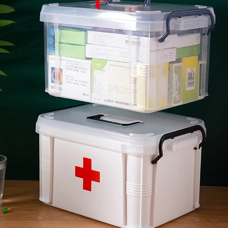 Multi-Layer Medicine Storage Organizer First Aid Box