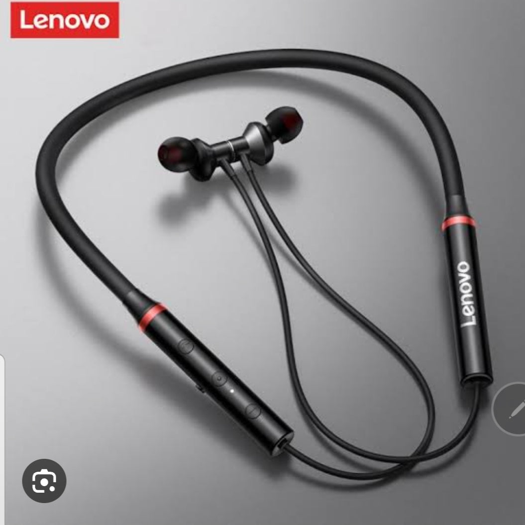 Branded Lenovo Neck Band Wireless Bluetooth Stereo Earphones with Power bank bluetooth ear phone Ear Buds AIrdots Premium Quality