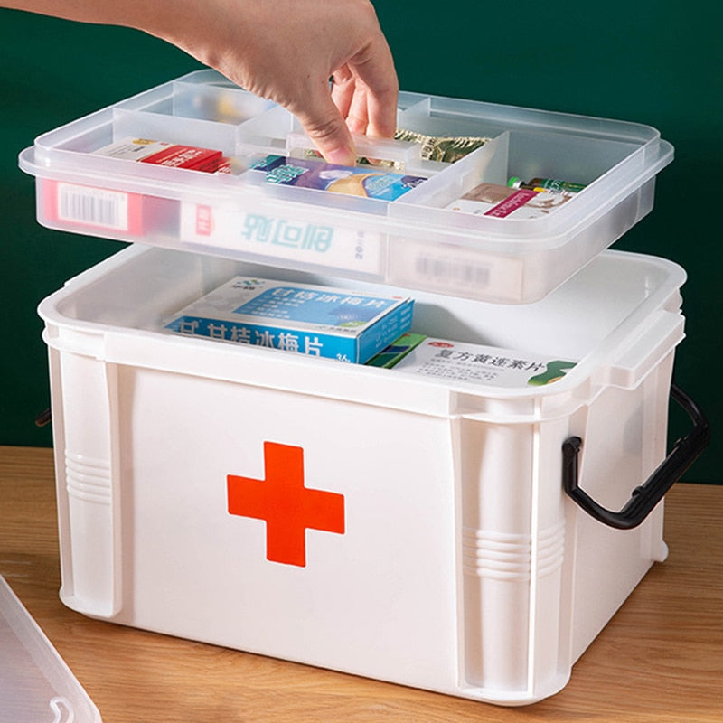 Multi-Layer Medicine Storage Organizer First Aid Box