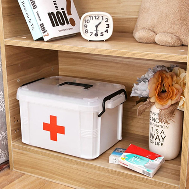 Multi-Layer Medicine Storage Organizer First Aid Box