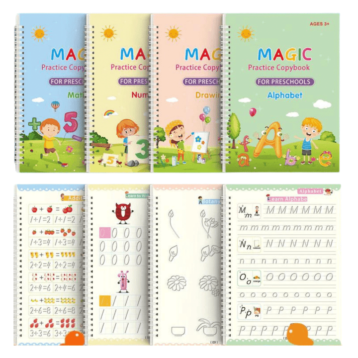 Kids Practice Copybook Set (4Pcs/Set)